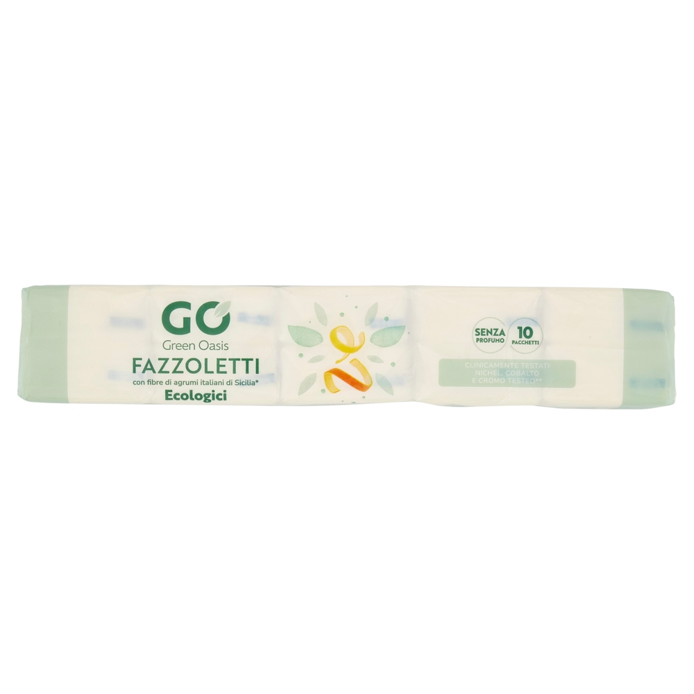 10 Pacchetti Fazzoletti 3 Veli Green Oasis